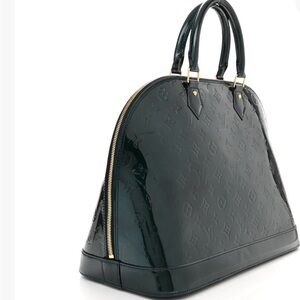 Louis Vuitton Vernis Alma GM  Blue Nuit (Authentic)